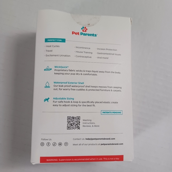 Dog Diapers 3 Pack NEW XS (4"-10" Waist) Green/Red/Yellow -Female -Pet Parents - Picture 5 of 7